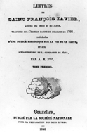 Lettres de Saint François Xavier.
