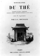 Monographie du thé.
