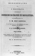 Mededeeling van J. Hoffmann.
