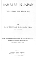 Rambles in Japan.
