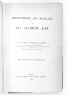 Mountaineering and exploration in the Japanese Alps.