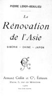 La rénovation de l'Asie.