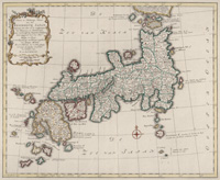 <I>Nieuwe en naukeurige kaart van het keizerryk Japan.</I>
<span class=jpn>［新版日本帝国精図］</span>