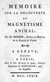 <I>Mémoire sur la découverte du magnétisme animal. </I>