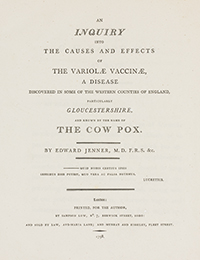 <I>An inquiry into the causes and effects of the variolæ vaccinæ. </I>