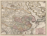 <I>Nouvelle carte de l'empire de la Chine, et les païs circonvoisins.</I>
<span class=jpn>［新版　中華帝国及び周辺国図］</span>
