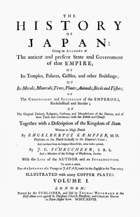 <I>The history of Japan.</I>
<span class=vol> 2 vols.</span>
<span class=jpn>［日本誌　英語版　全2巻］</span>