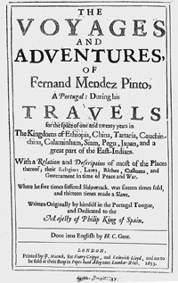<I>The voyages and adventures of Fernand Mendez Pinto.</I>
<span class=jpn>［探検航海記　英語版］</span>