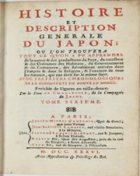<I>Histoire et description generale du Japon. vol.6
</I>