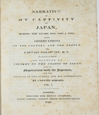 <I>Narrative of my captivity in Japan. vol.1
</I>
